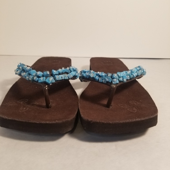 Yellow Box Turquoise beaded sandals - Picture 5 of 5